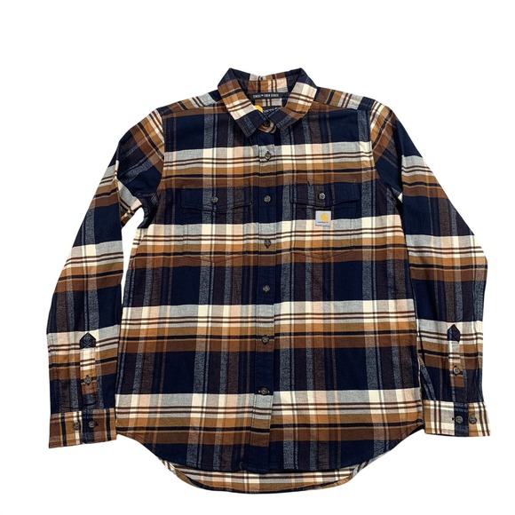 Carhartt Tops - Carhartt Women's Flannel Shirt Small Relaxed Fit TENCEL Plaid NWT